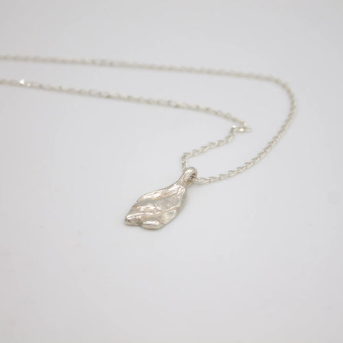 Sterling Silver Leaf Pendant Necklace