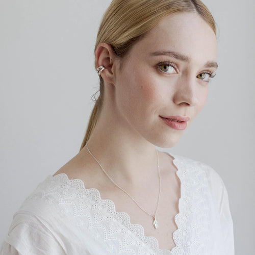 Sterling Silver Leaf Pendant Necklace