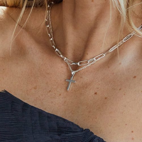 Sterling Silver Paperclip Chain Necklace
