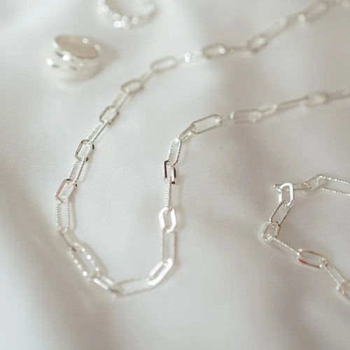 Sterling Silver Paperclip Chain Necklace
