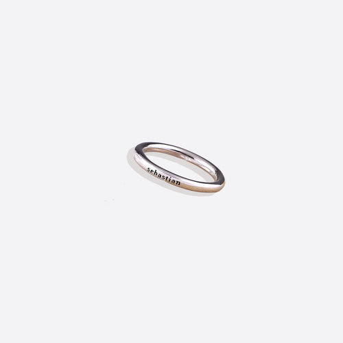 Stamped Stackable Name Ring