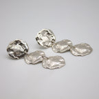 Sterling Silver Statement Earrings with Textured Plates