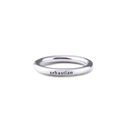 Stamped Stackable Name Ring