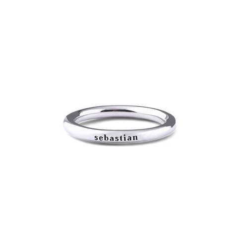 Stamped Stackable Name Ring