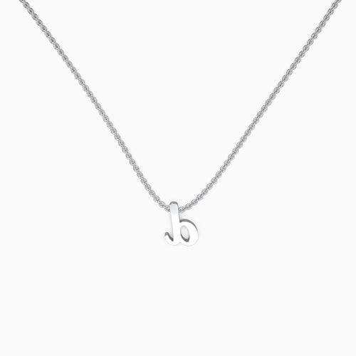 Tiny Script Initial Necklace
