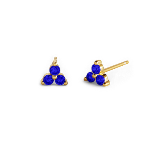 Trinity Birthstone Stud Earrings