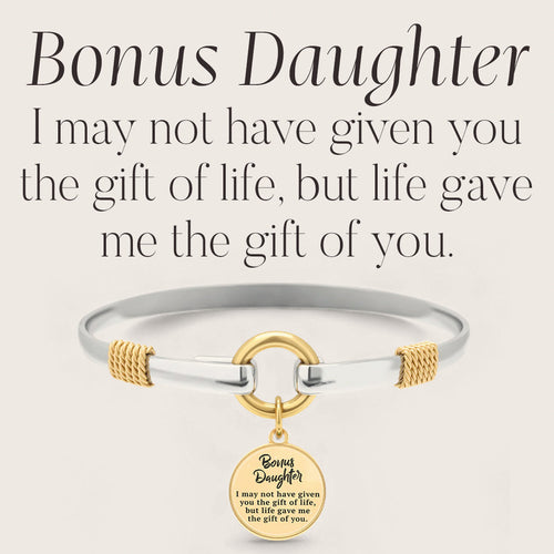 Bonus Daughter - Two-Tone Custom Charm Bracelet