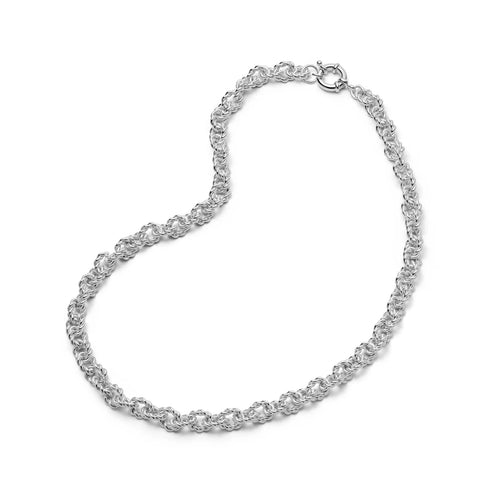 Vintage Rope Chain Necklace in Sterling Silver