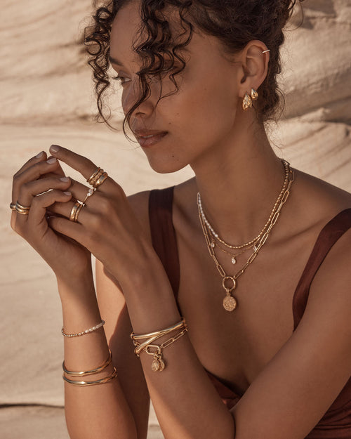 Yellow Gold Vermeil With Love Annex Link Bracelet