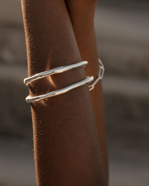 White Gold Vermeil Lover Cuff