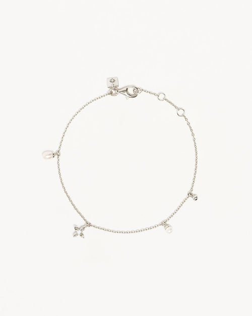 White Gold Vermeil Live in Peace Bracelet