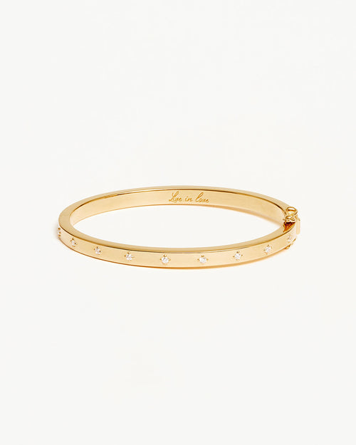 Yellow Gold Vermeil Live in Love Bangle