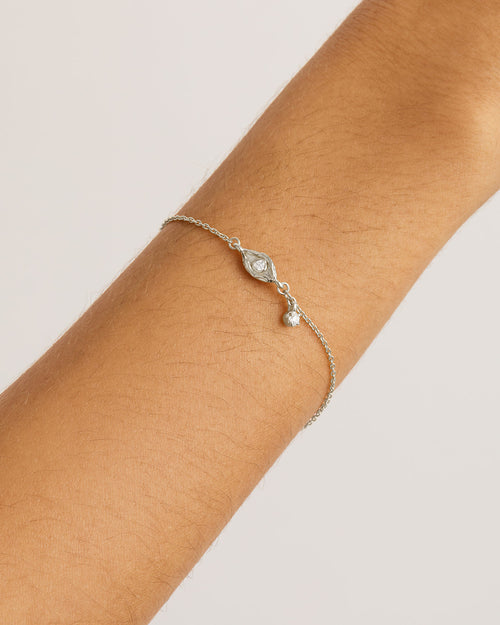 White Gold Vermeil I am Protected Bracelet
