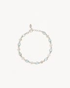 White Gold Vermeil Protection of Eye Bracelet