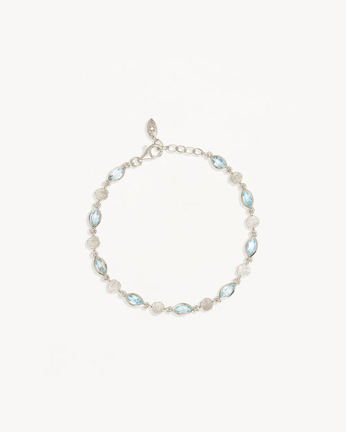 White Gold Vermeil Protection of Eye Bracelet