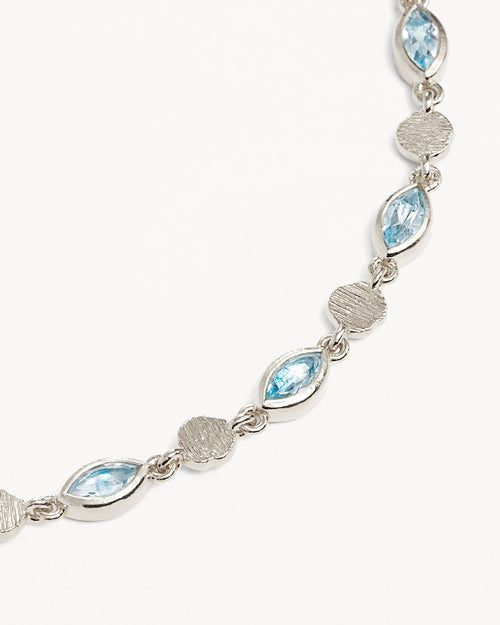 White Gold Vermeil Protection of Eye Bracelet