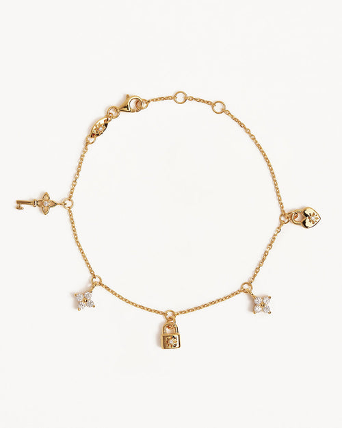 Yellow Gold Vermeil Love Unlocked Charm Bracelet