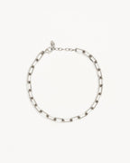 White Gold Vermeil Fate Link Chain Bracelet