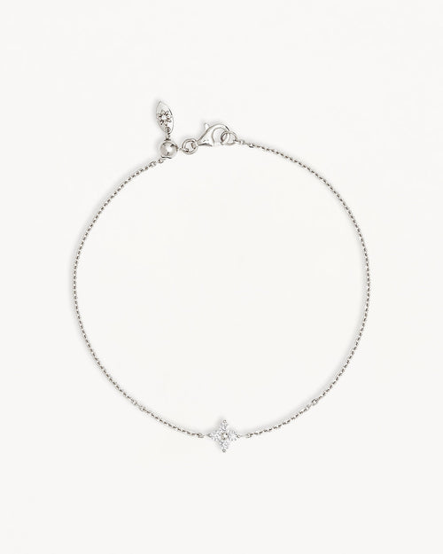 White Gold Vermeil Crystal Bloom Bracelet