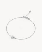 White Gold Vermeil Bloom Within Lotus Bracelet