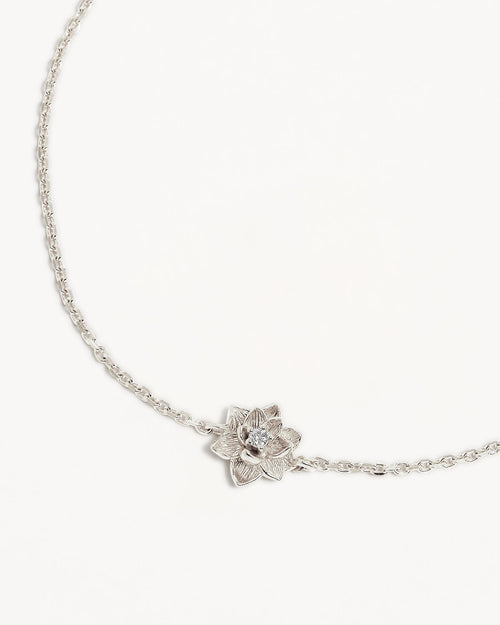 White Gold Vermeil Bloom Within Lotus Bracelet