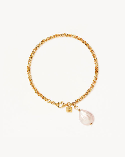 Yellow Gold Vermeil Embrace Stillness Pearl Bracelet
