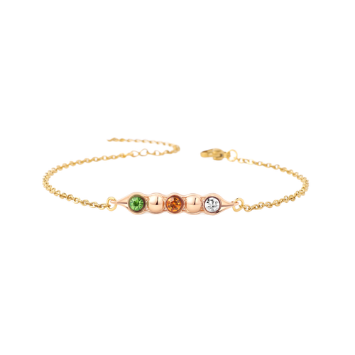 Peas in a Pod Birthstone Bracelet