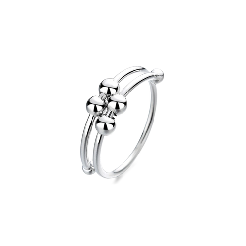 Adjustable Beaded Fidget Ring