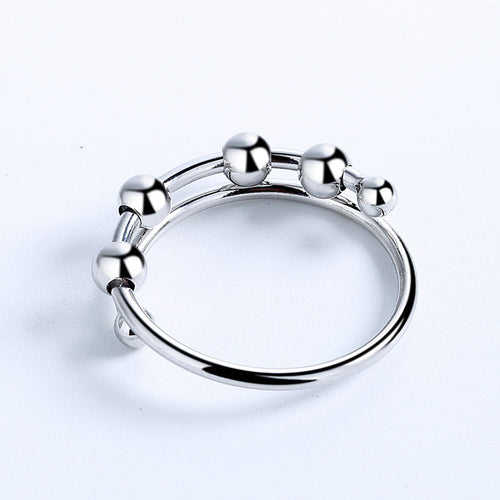 Adjustable Beaded Fidget Ring