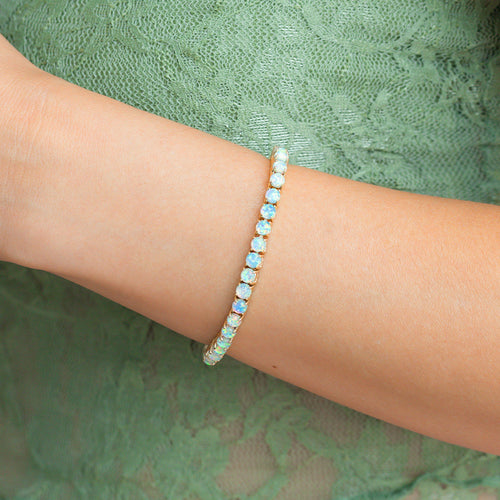 Blue Opal Tennis Bracelet