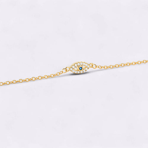 Dainty Evil Eye Charm Bracelet