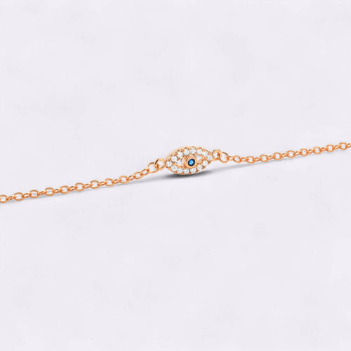 Dainty Evil Eye Charm Bracelet