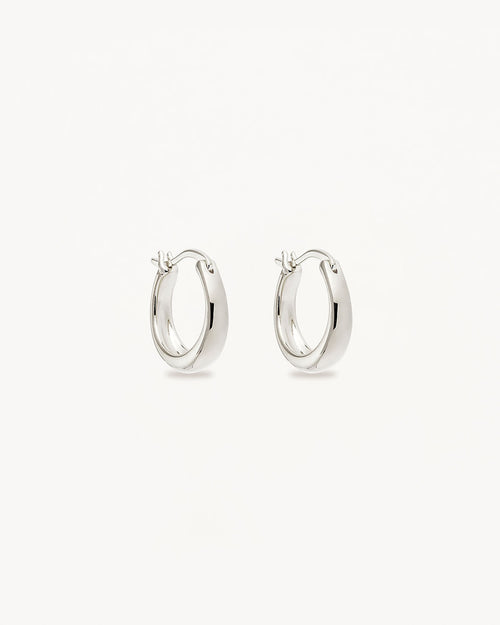 White Gold Vermeil Infinite Horizon Small Hoops