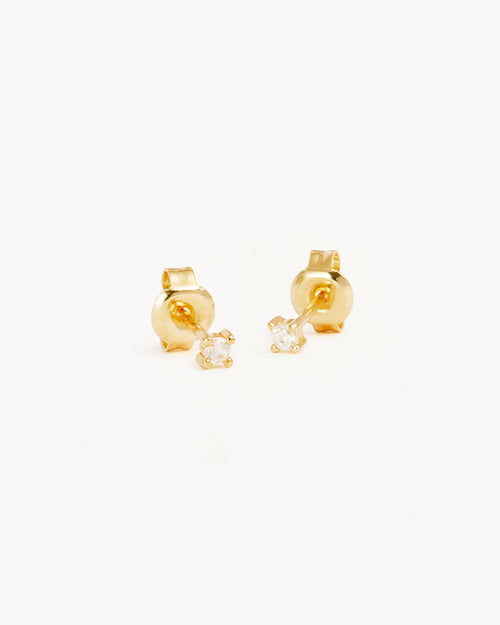 Yellow Gold Vermeil Pure Light Stud Earrings