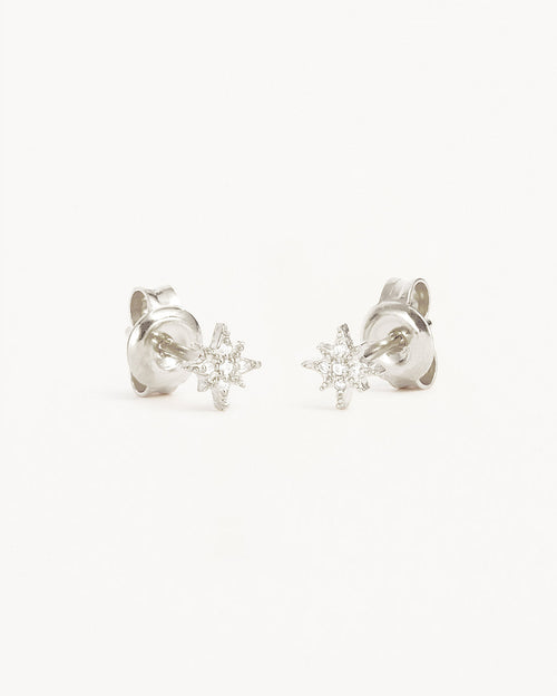 White Gold Vermeil Starlight Earrings