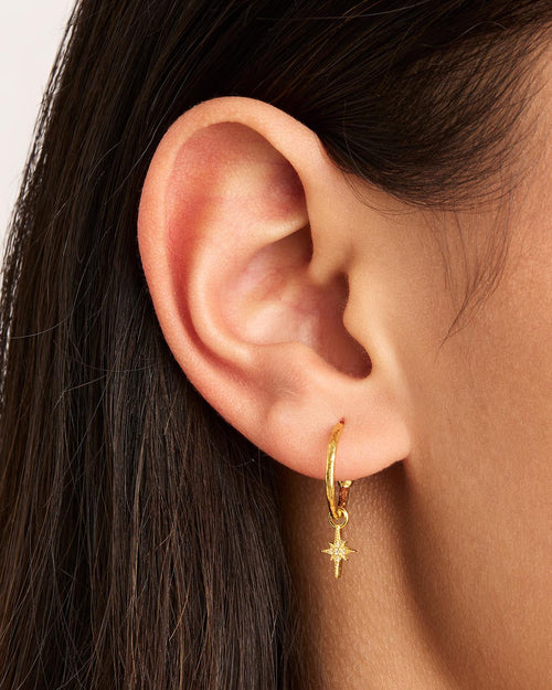 Yellow Gold Vermeil Starlight Hoops
