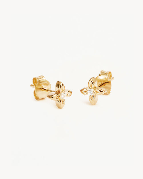 Yellow Gold Vermeil Live in Light Stud Earrings
