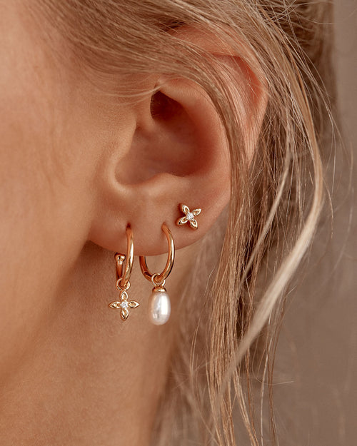 Yellow Gold Vermeil Live in Light Stud Earrings
