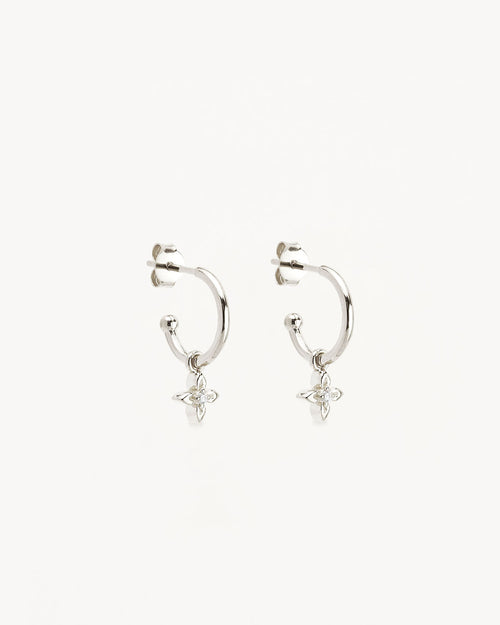 White Gold Vermeil Live in Light Hoop Earrings