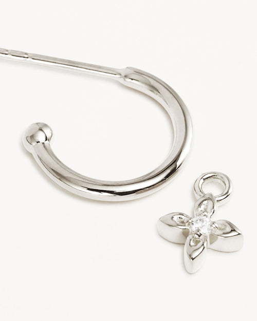 White Gold Vermeil Live in Light Hoop Earrings