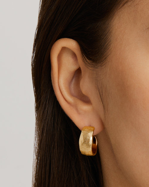 Yellow Gold Vermeil Woven Light Hoops