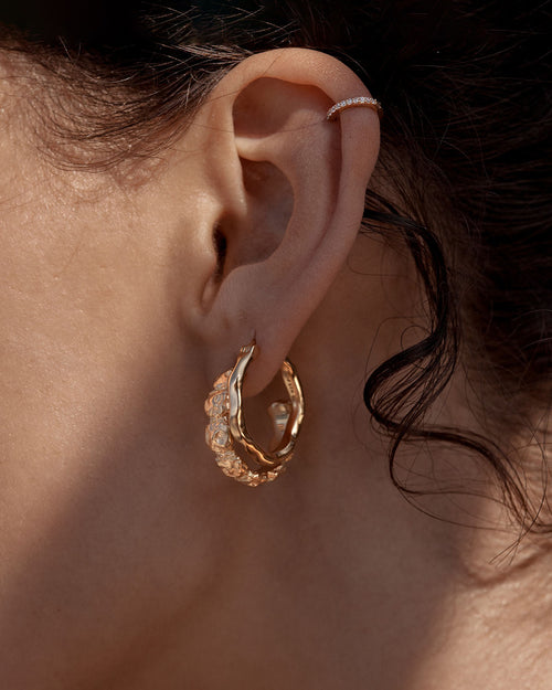 Yellow Gold Vermeil Lover Hoops