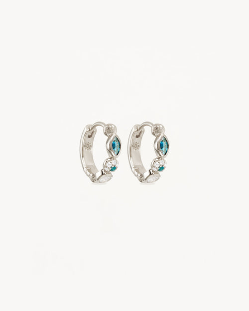 White Gold Vermeil Protection of Eye Hoops