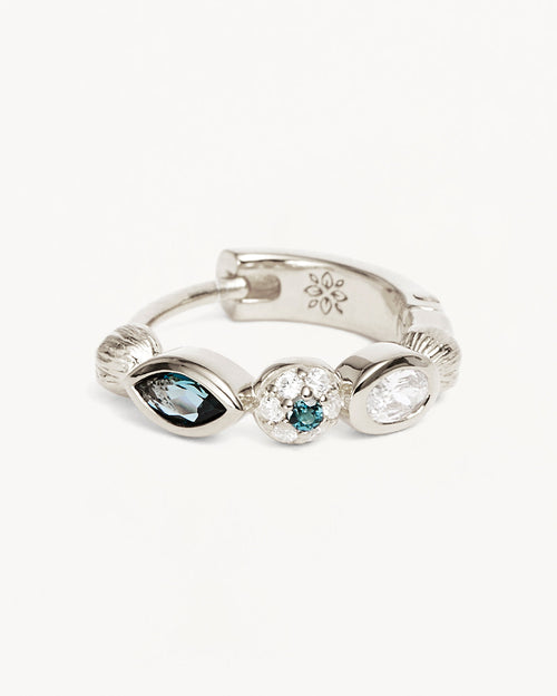 White Gold Vermeil Protection of Eye Hoops