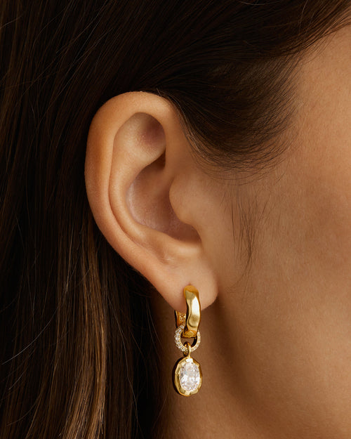 Yellow Gold Vermeil Stay Wild Hoops