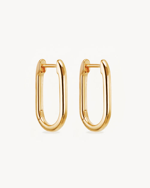 Yellow Gold Vermeil Journey Hoops