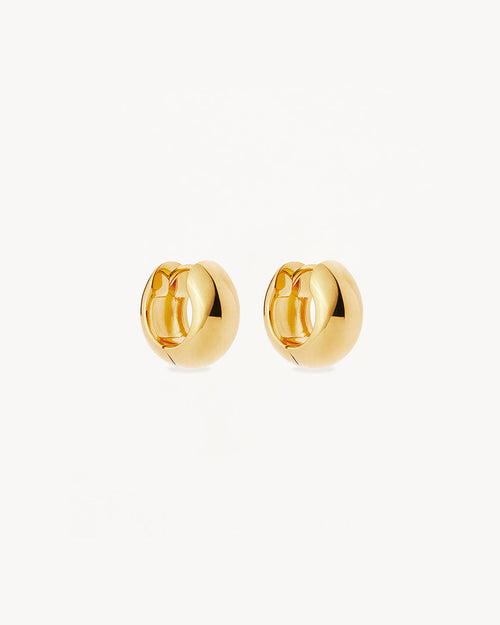 Yellow Gold Vermeil Bold Huggie Hoops