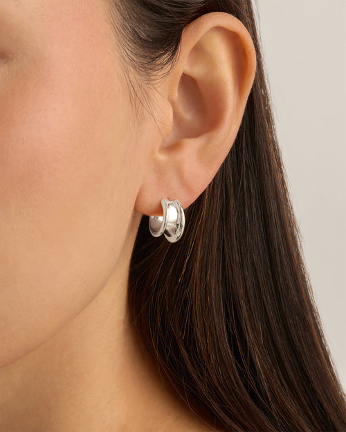 White Gold Vermeil Muse Small Hoops