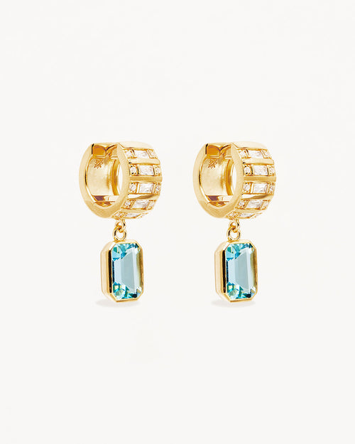Yellow Gold Vermeil Calm Your Soul Topaz Earrings