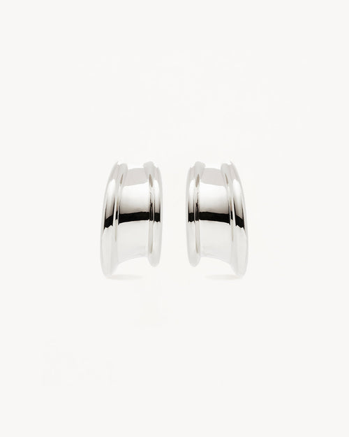 White Gold Vermeil Muse Large Hoops